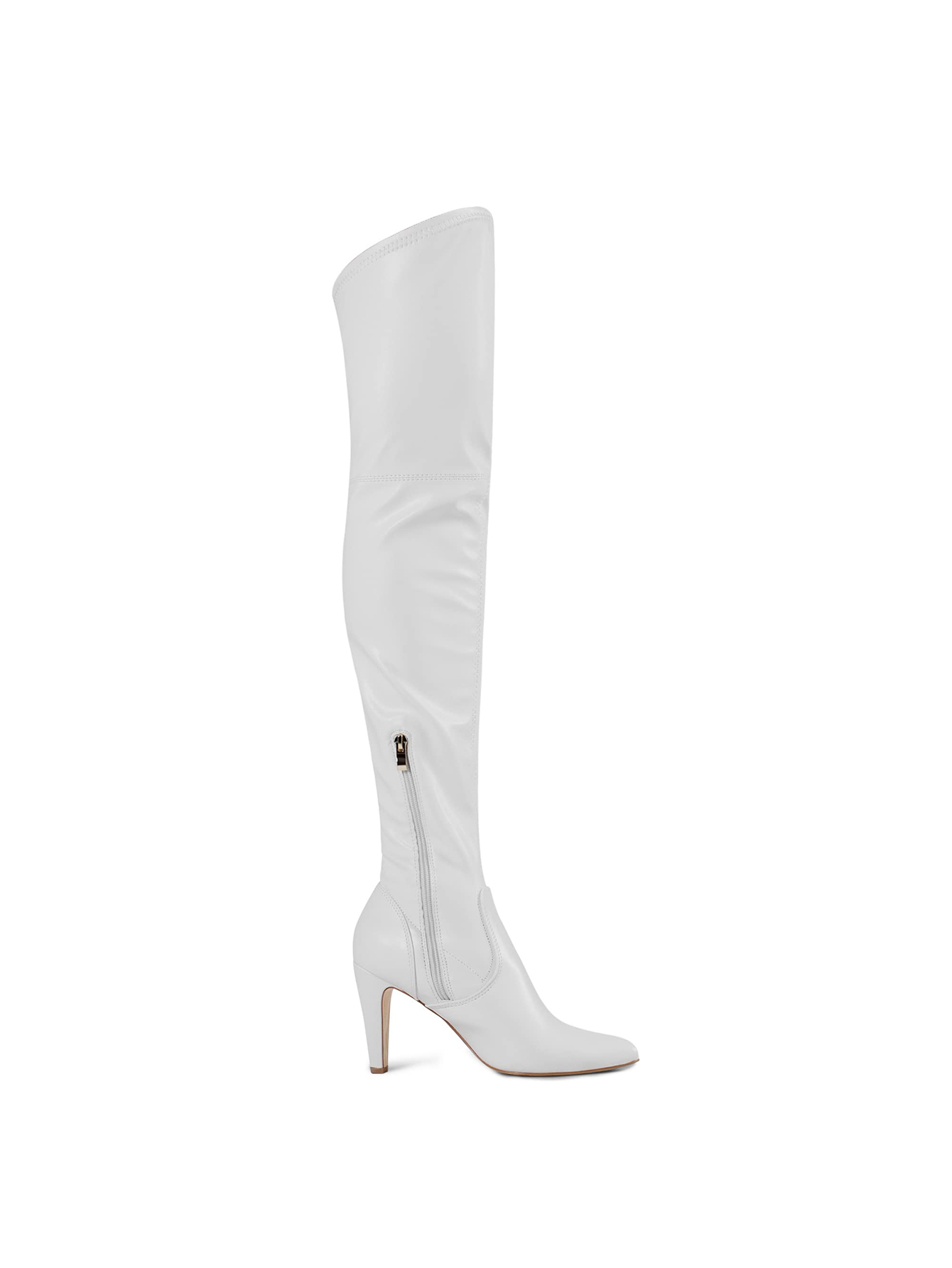 In White Women Over-the-Knee Boots