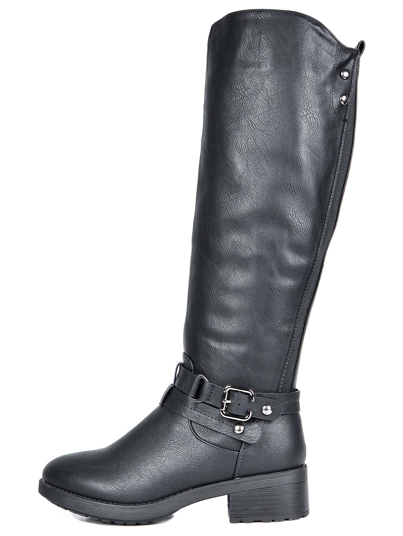 In Black Women Knee-High Boots