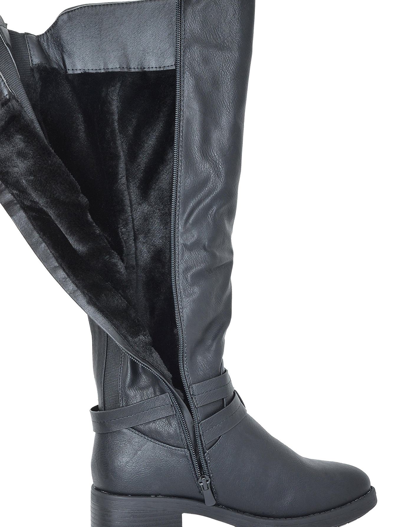 In Black Women Knee-High Boots