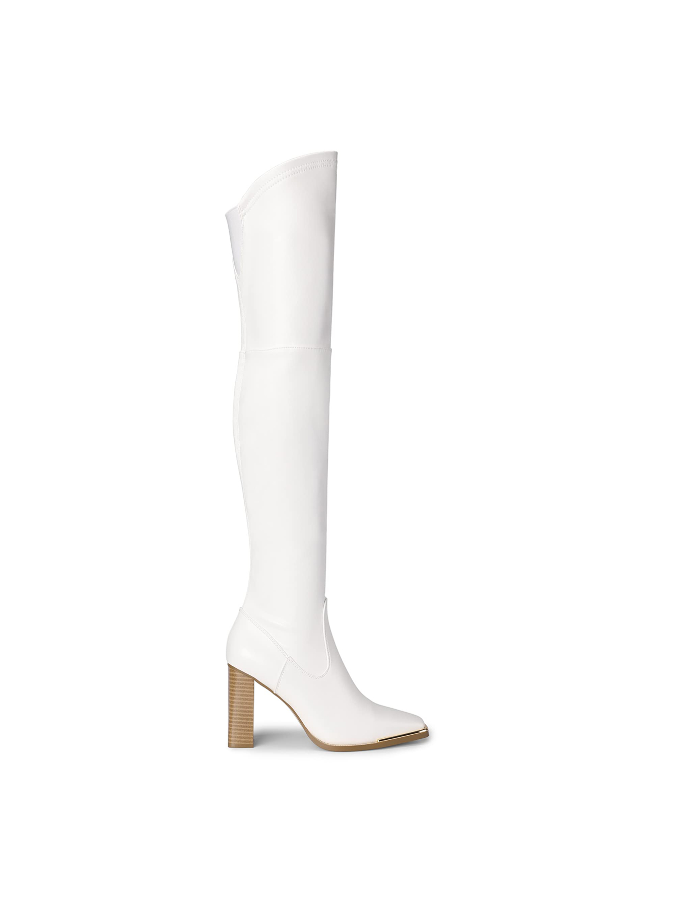 In White Women Over-the-Knee Boots