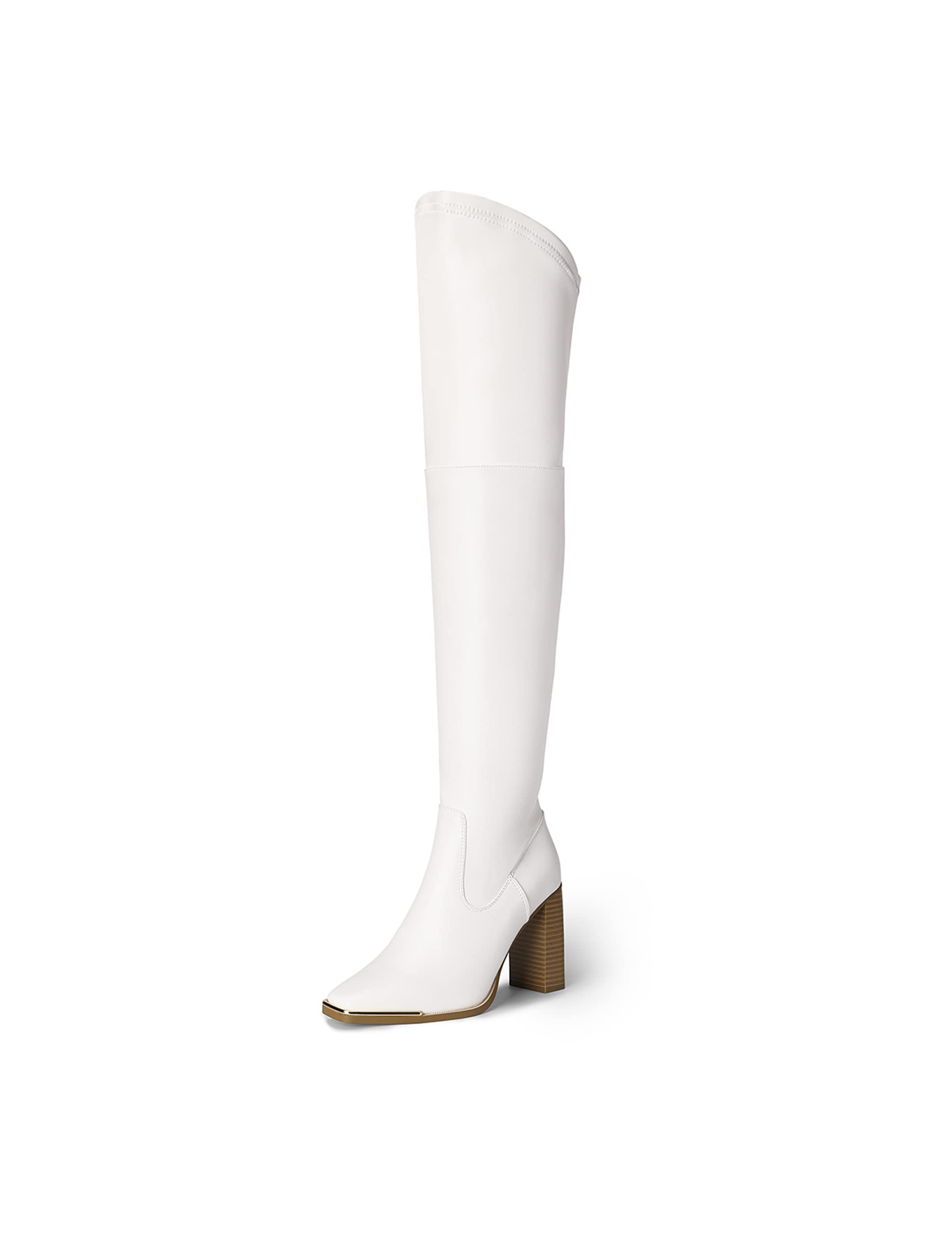 In White Women Over-the-Knee Boots