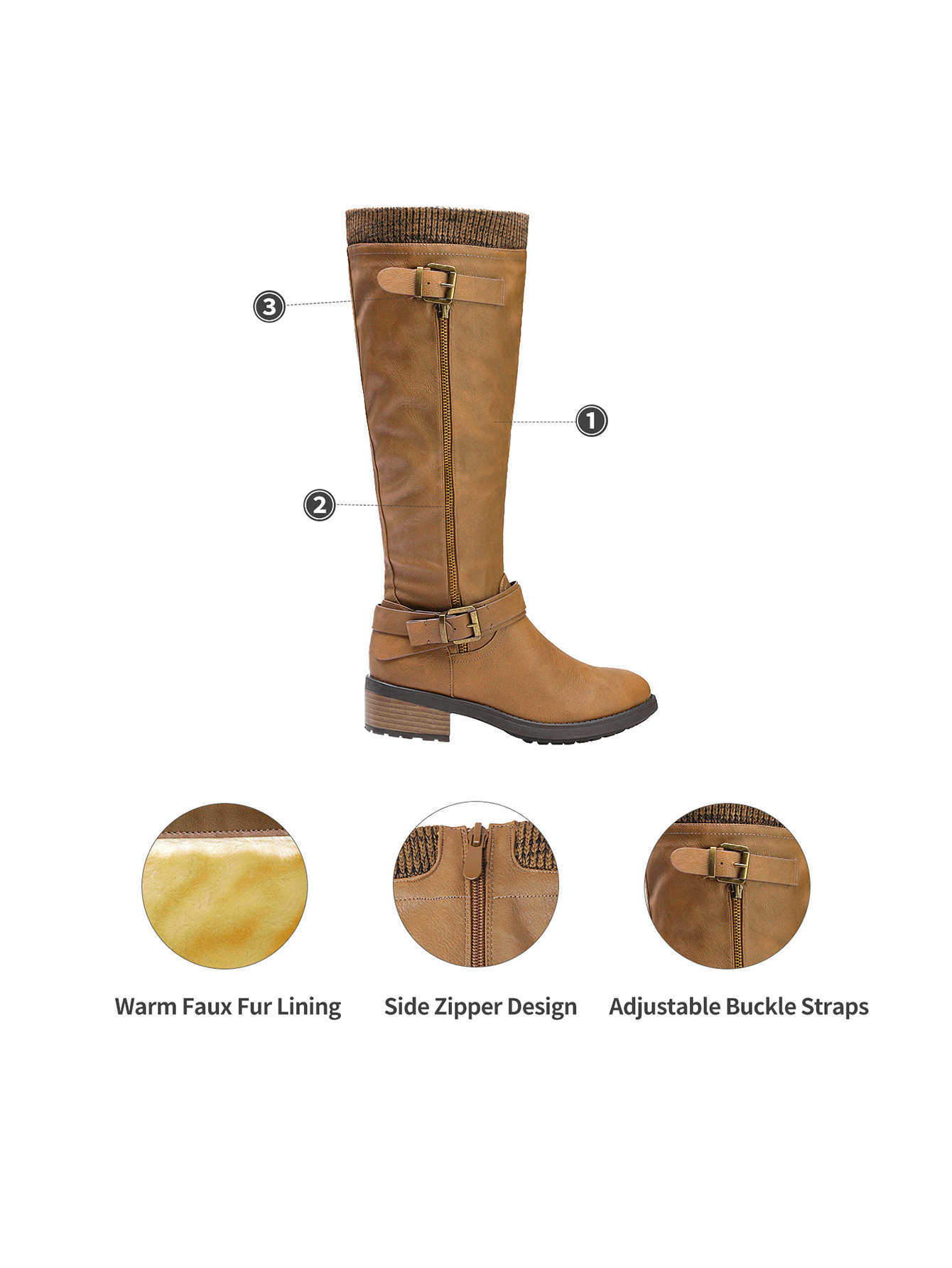 In Camel Women Fashion Boots