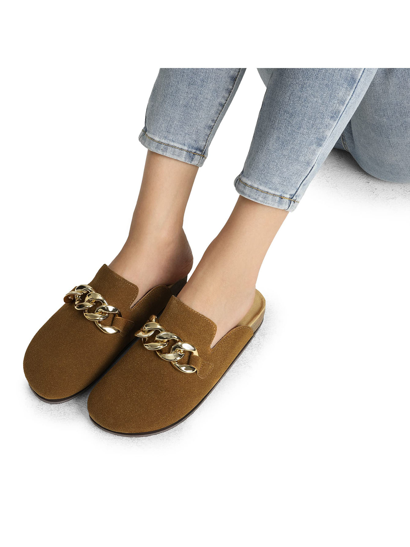 In Coffee Brown Women Flats