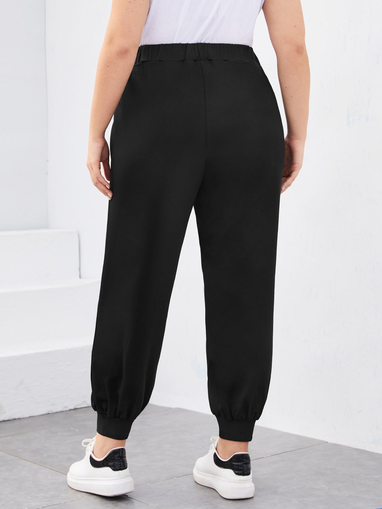 In Black Plus Size Sweatpants