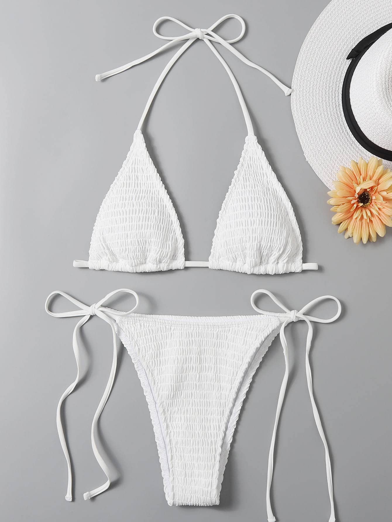 In White Women Bikini Sets