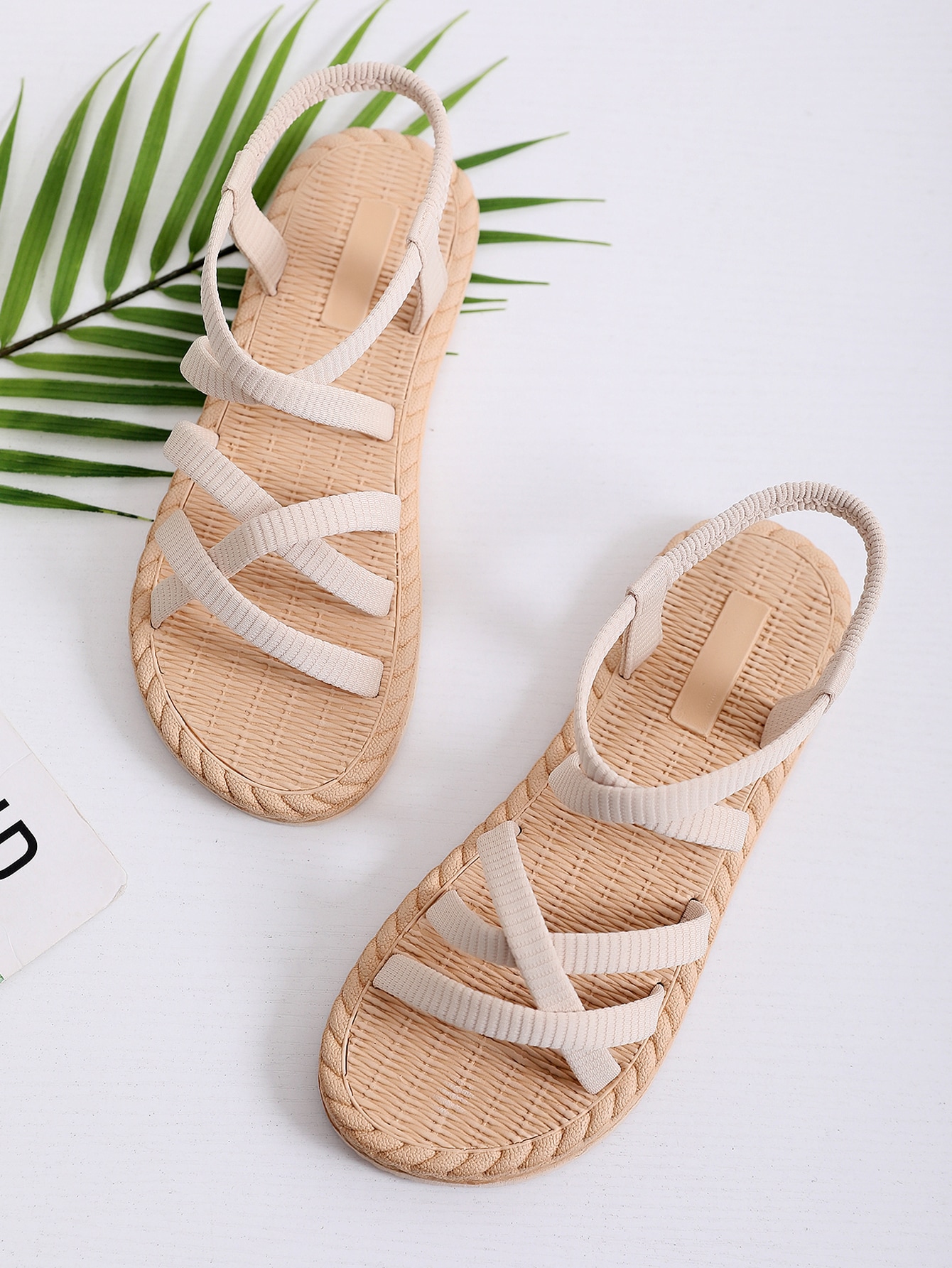 In Beige Women Flat Sandals