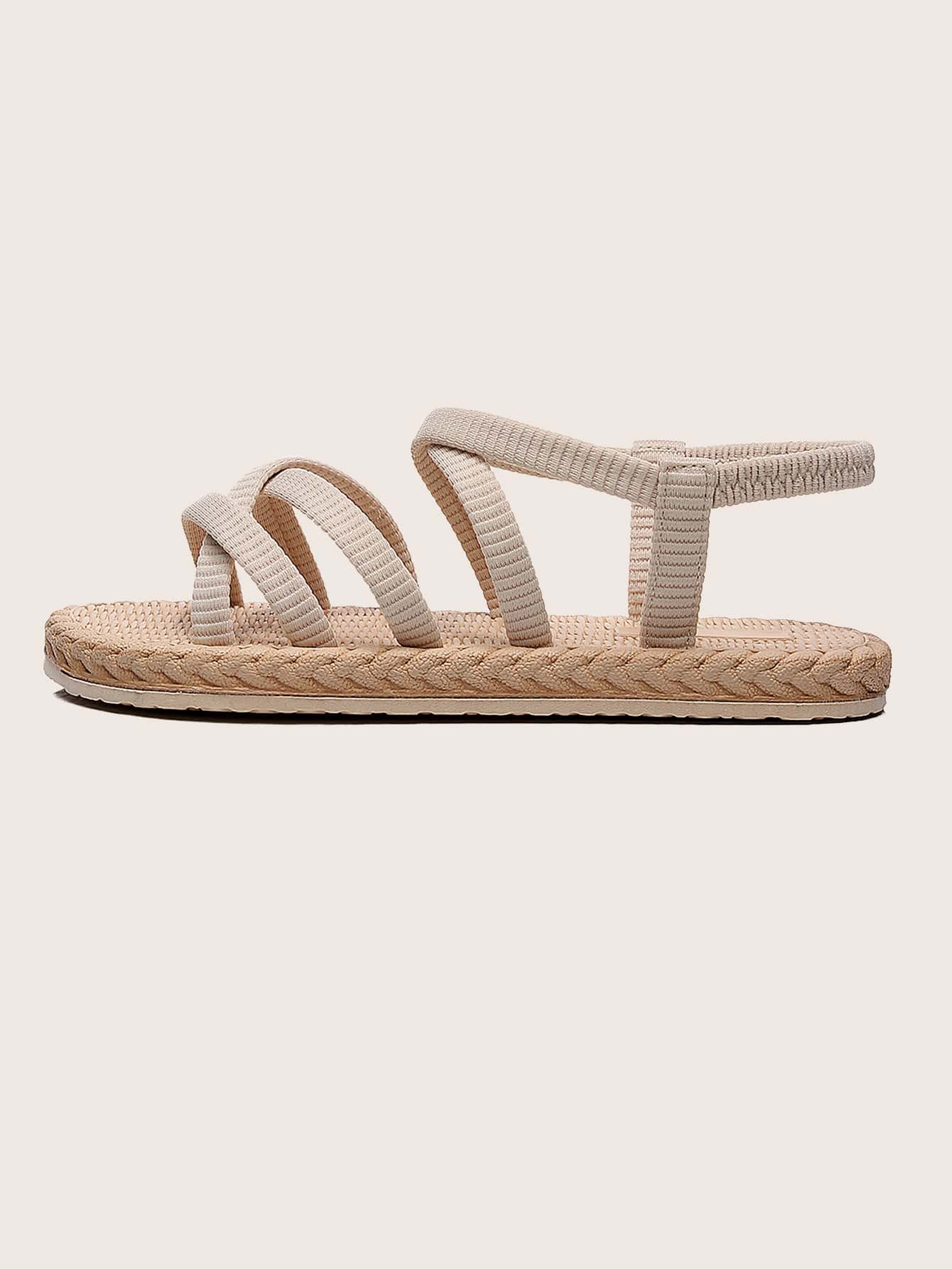 In Beige Women Flat Sandals