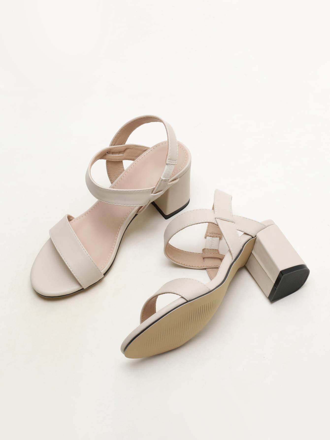 In Beige Women Heeled Sandals