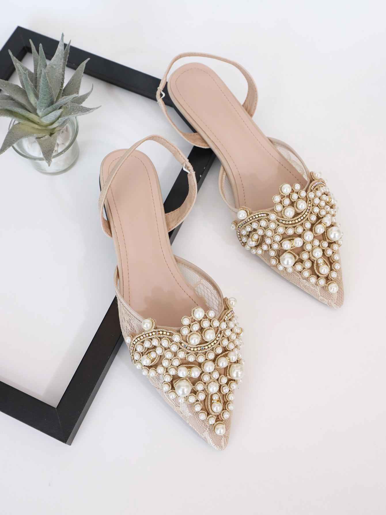 In Beige Women Flats