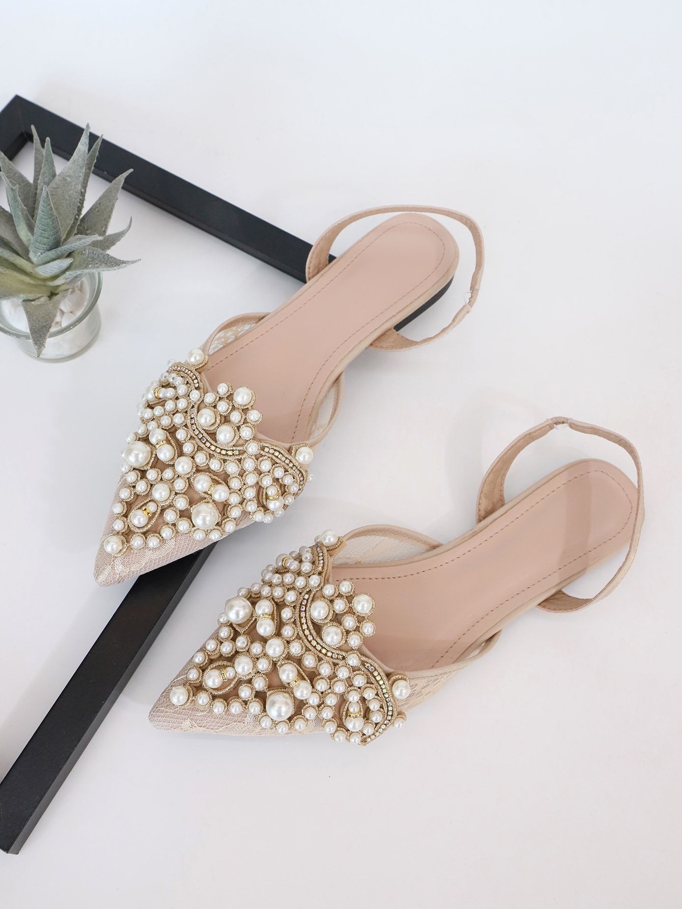 In Beige Women Flats