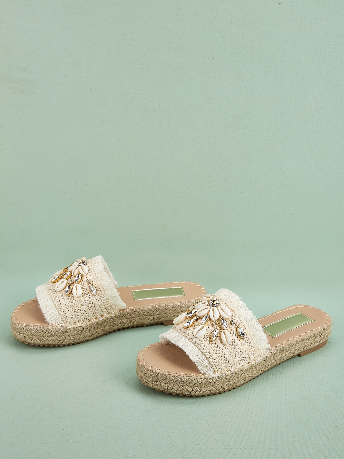 In Beige Women Flat Sandals