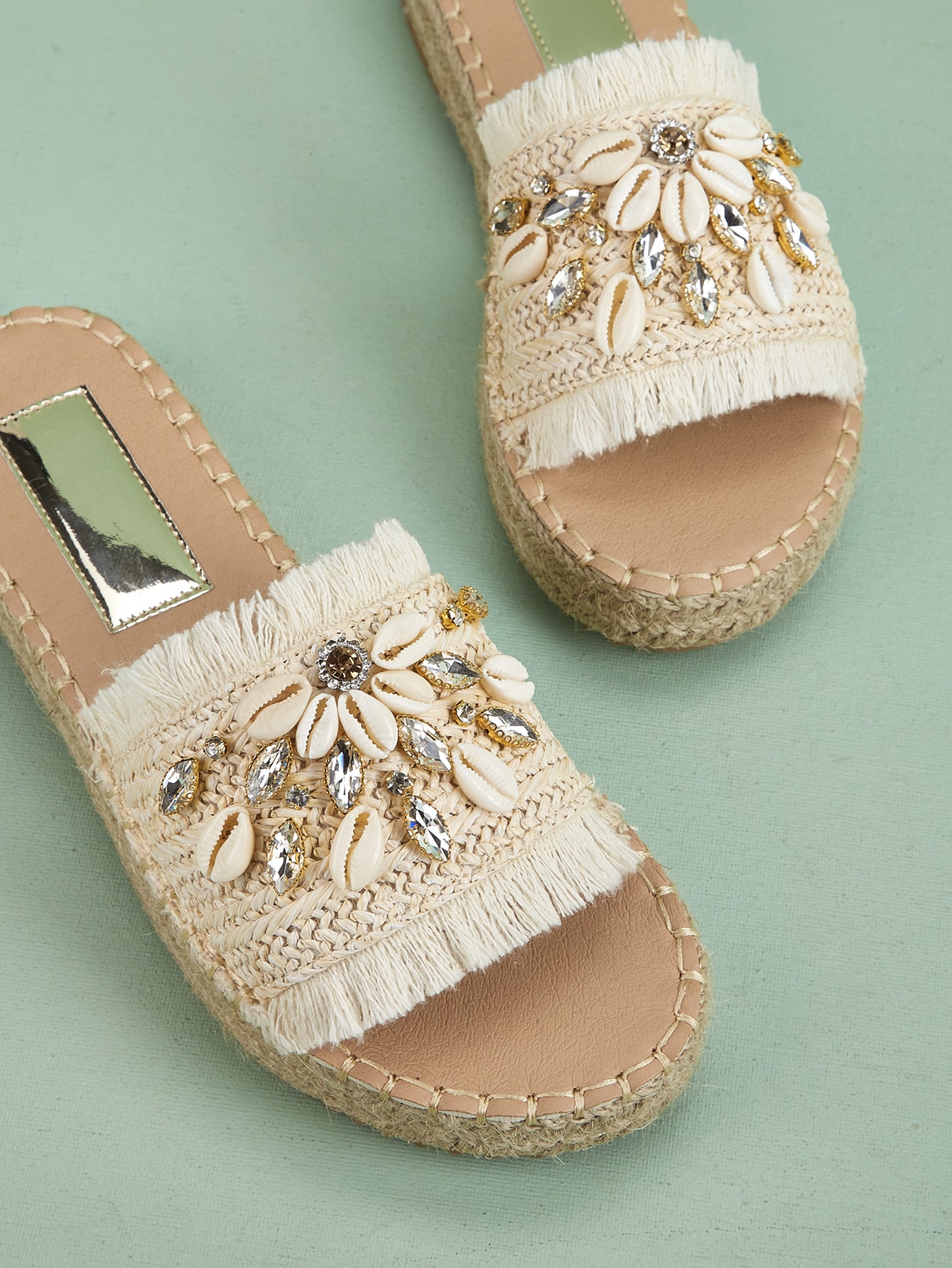 In Beige Women Flat Sandals