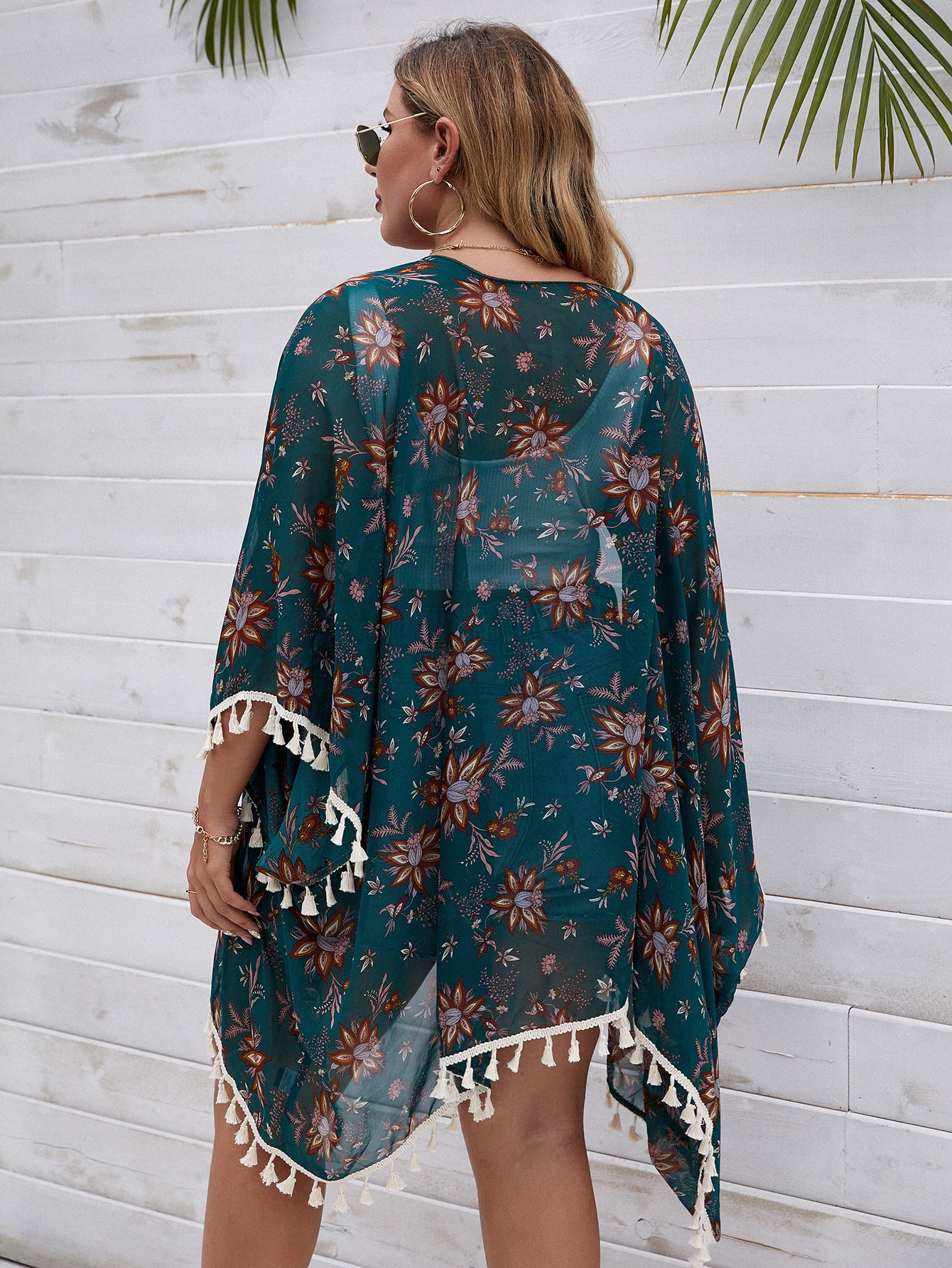 In Long Sleeve Plus Size Kimonos