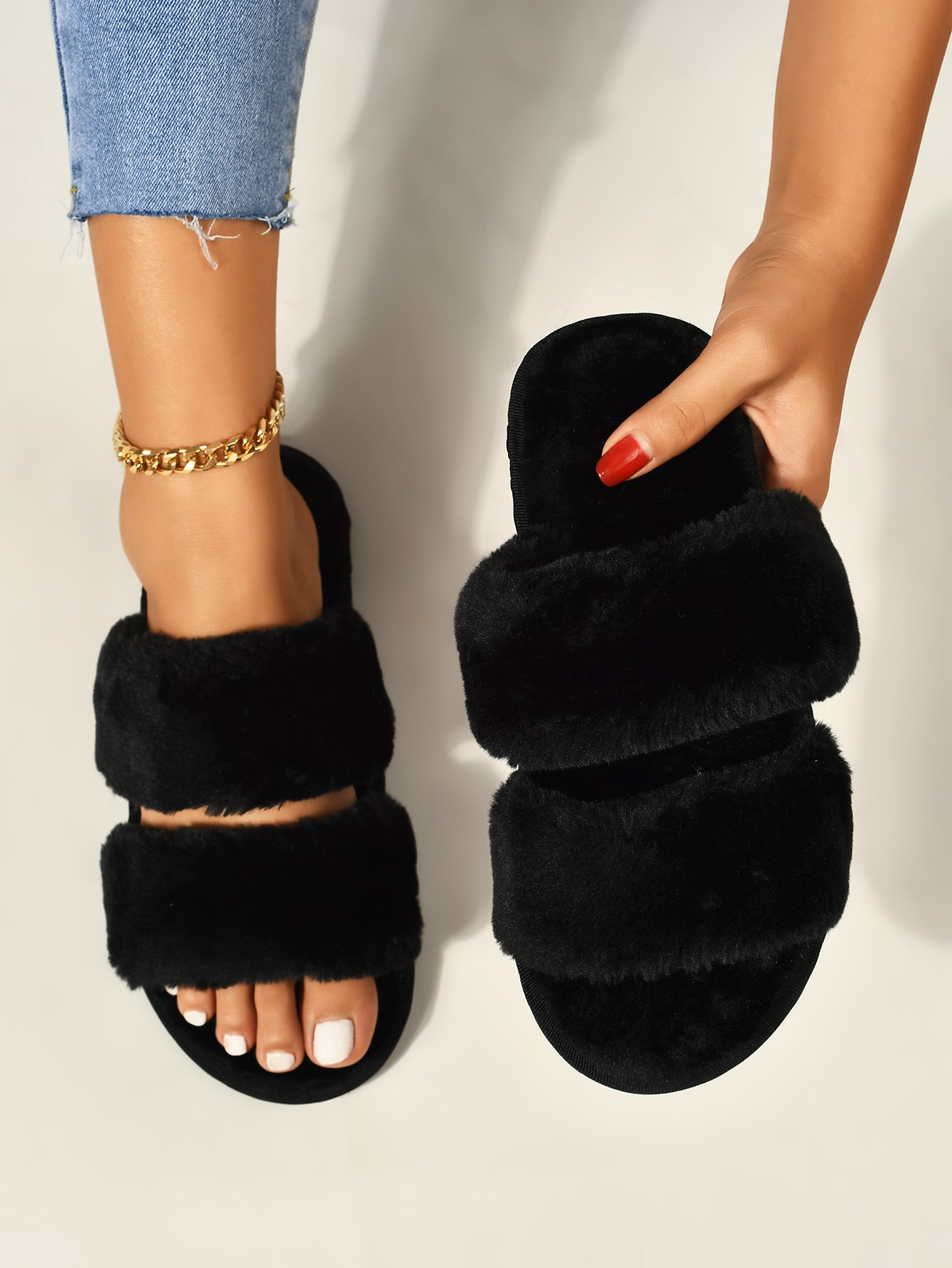 In Black Women Home Slippers