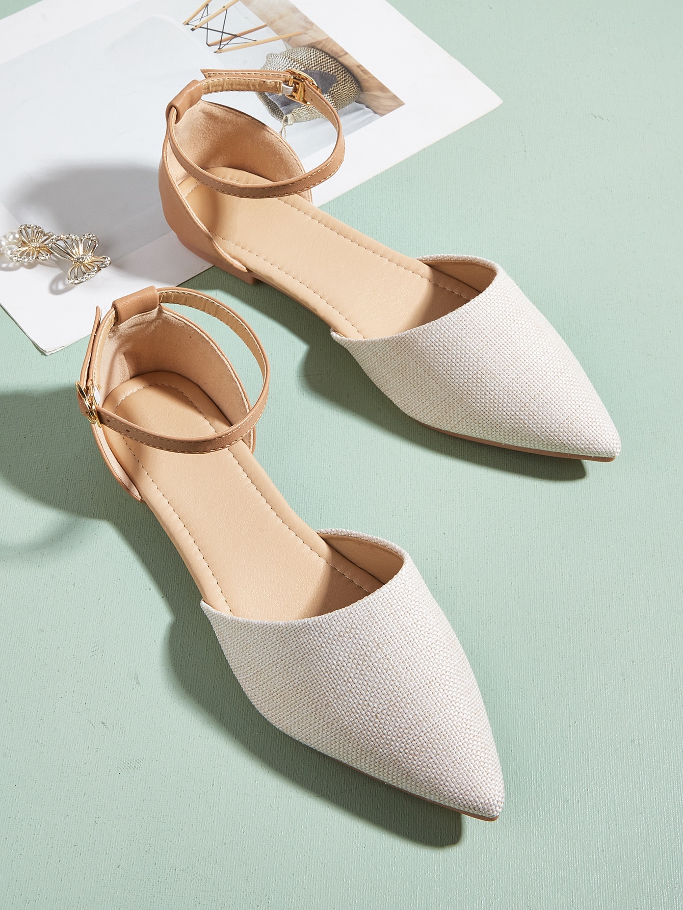 In Beige Women Flats