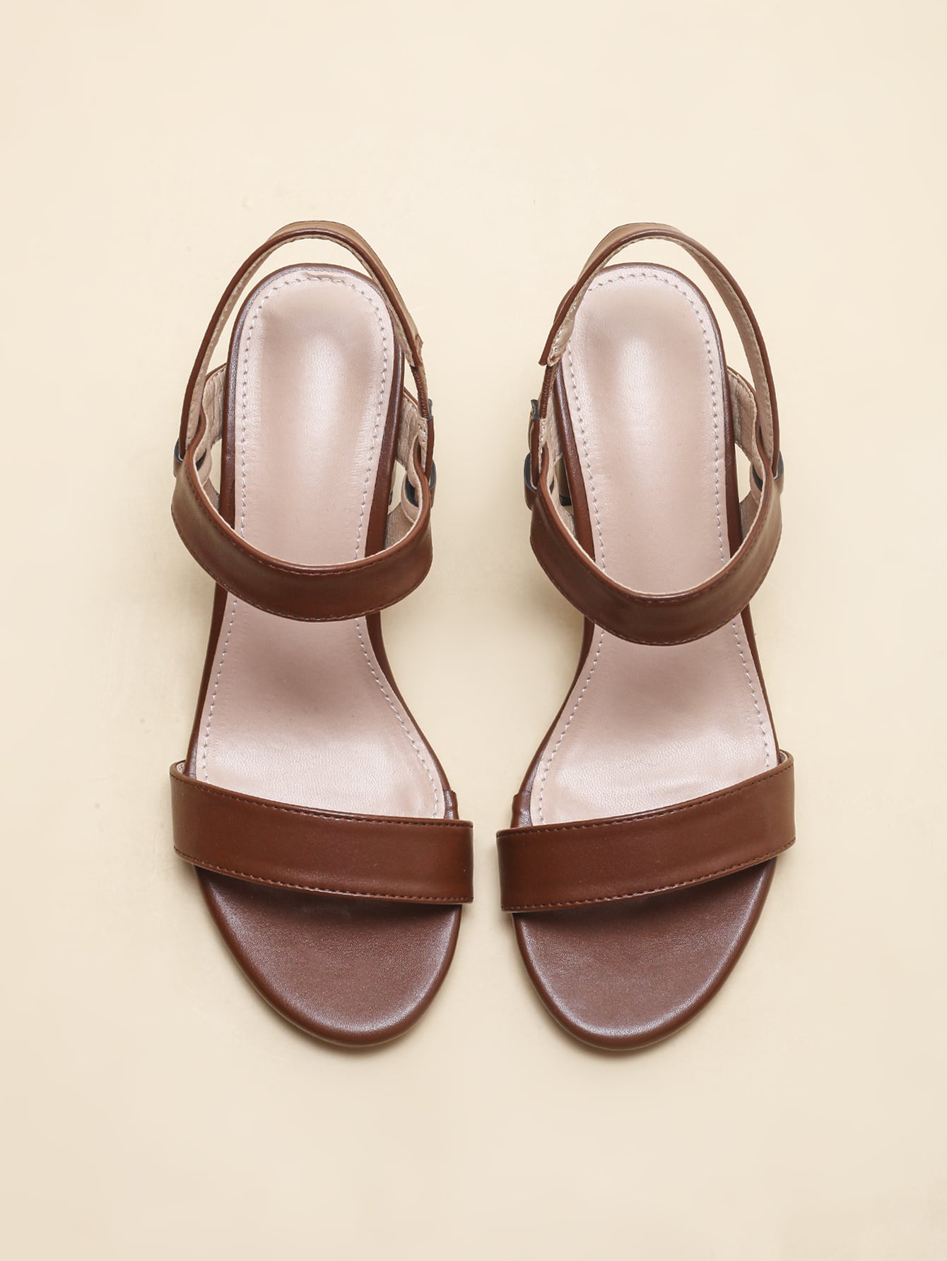 In Coffee Brown Women Heeled Sandals