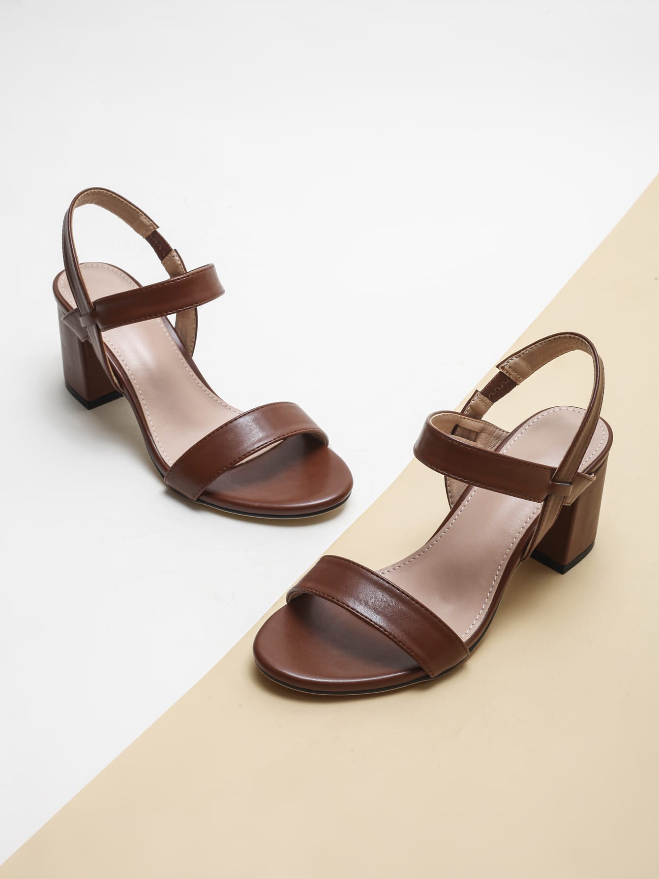 In Coffee Brown Women Heeled Sandals