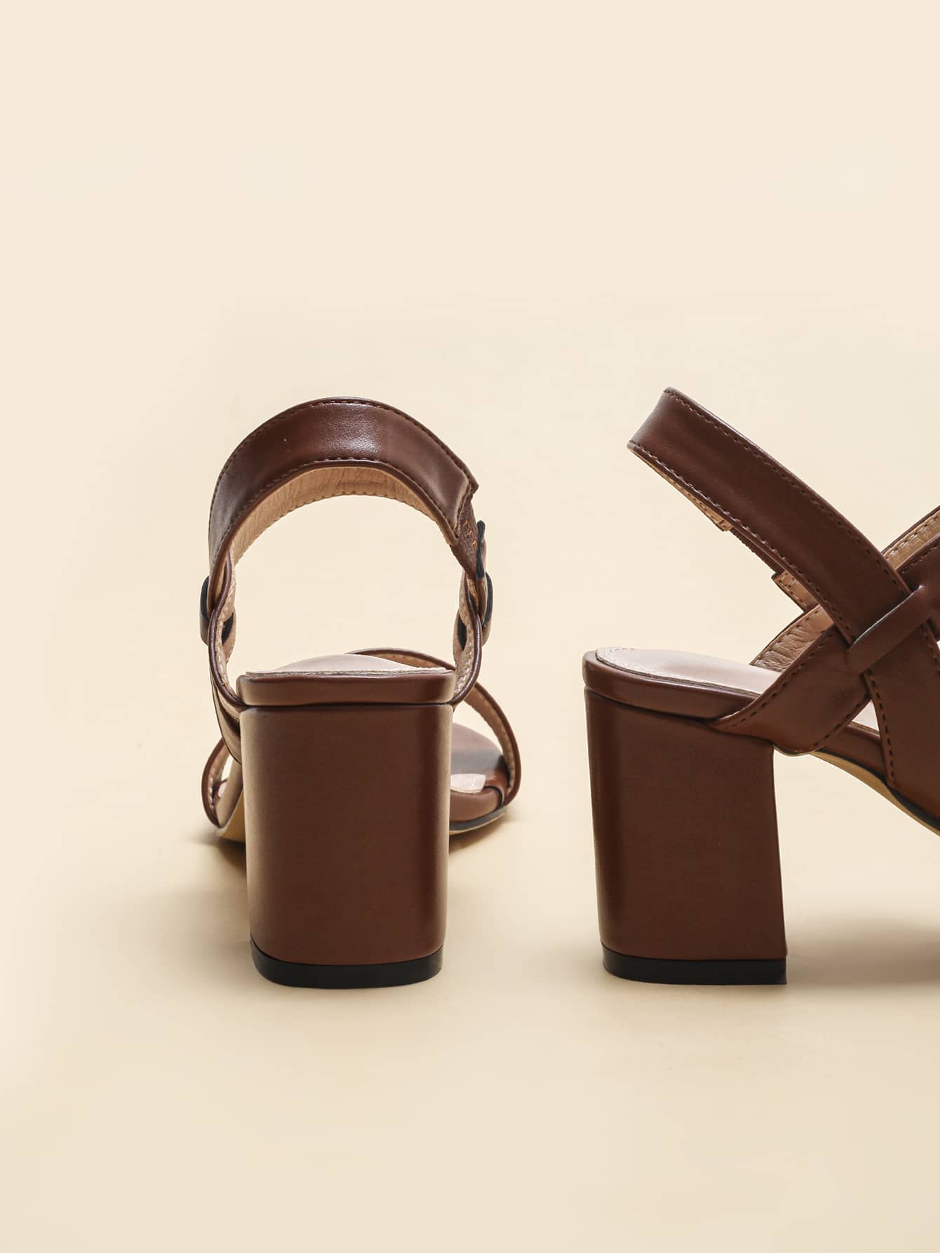 In Coffee Brown Women Heeled Sandals