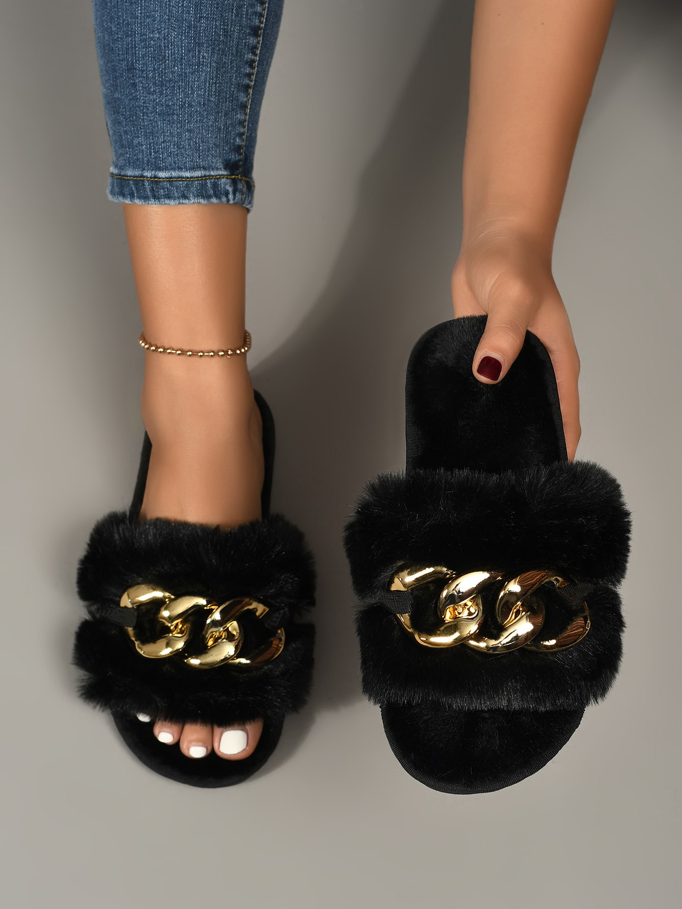 In Black Women Home Slippers