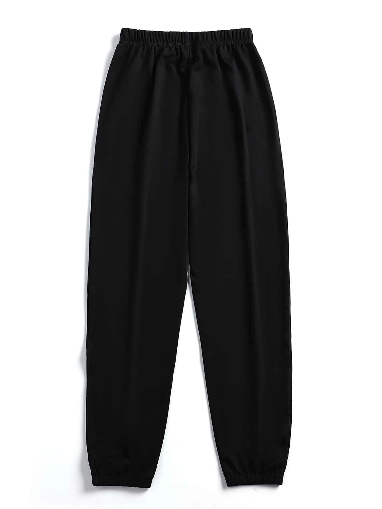 In Black Plus Size Sweatpants