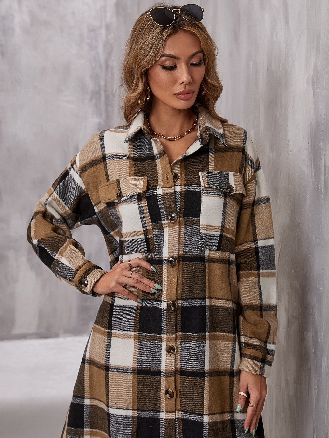 In Long Sleeve Women Coats