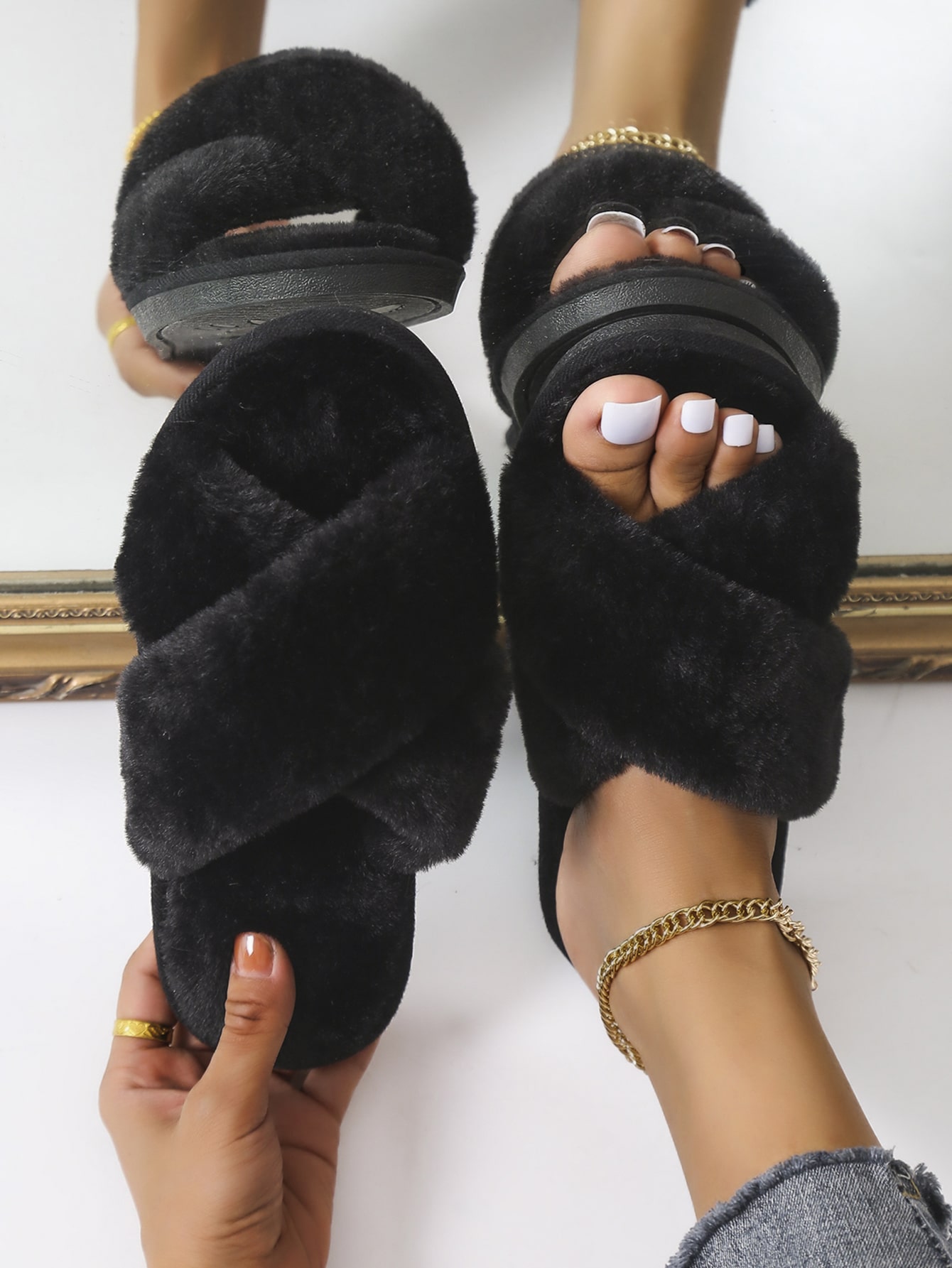 In Black Women Home Slippers