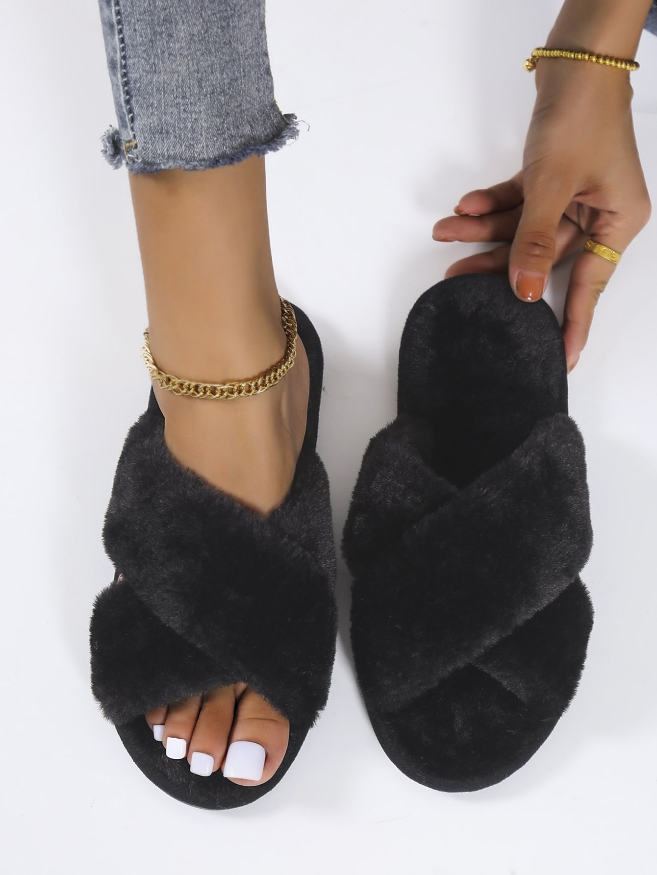 In Black Women Home Slippers