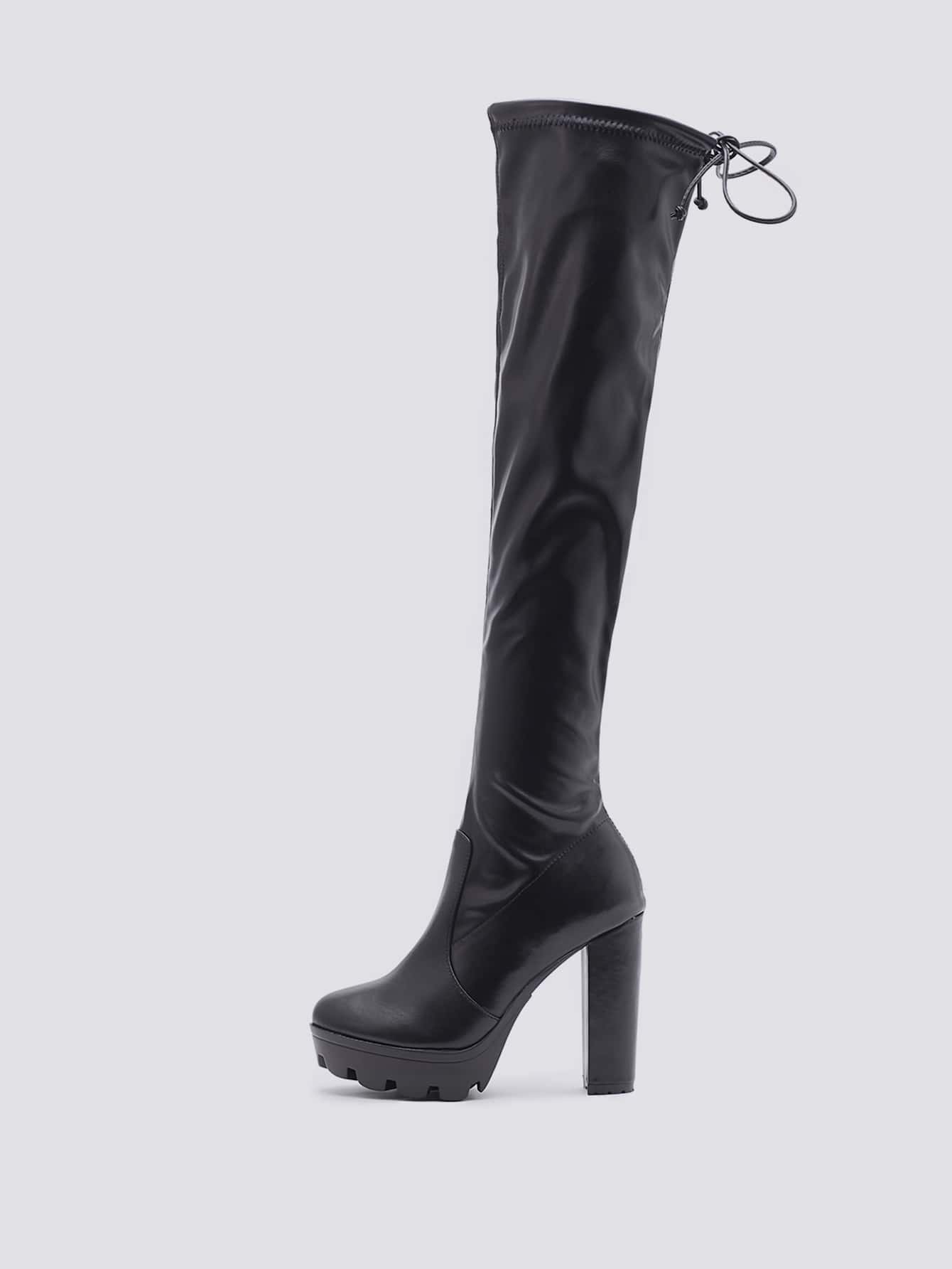 In Black Women Over-the-Knee Boots