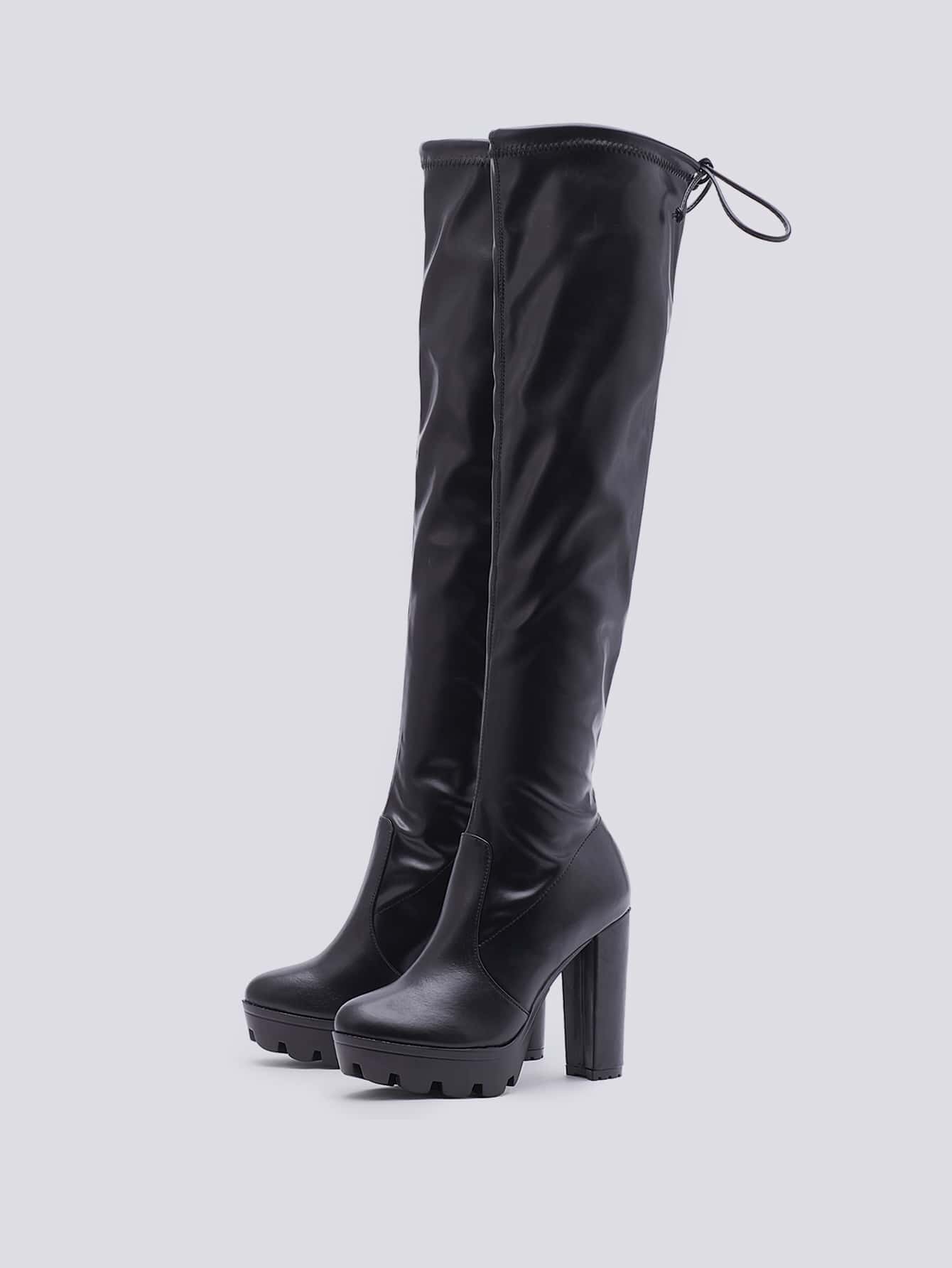 In Black Women Over-the-Knee Boots