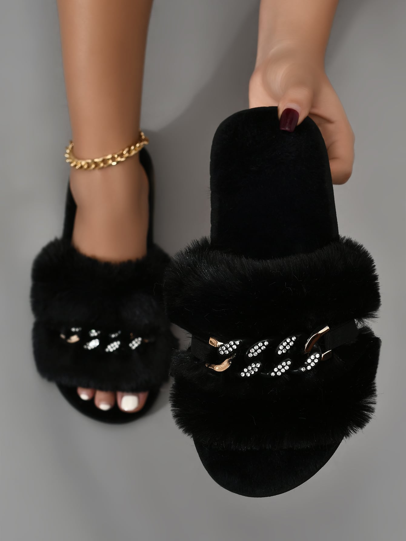 In Black Women Home Slippers