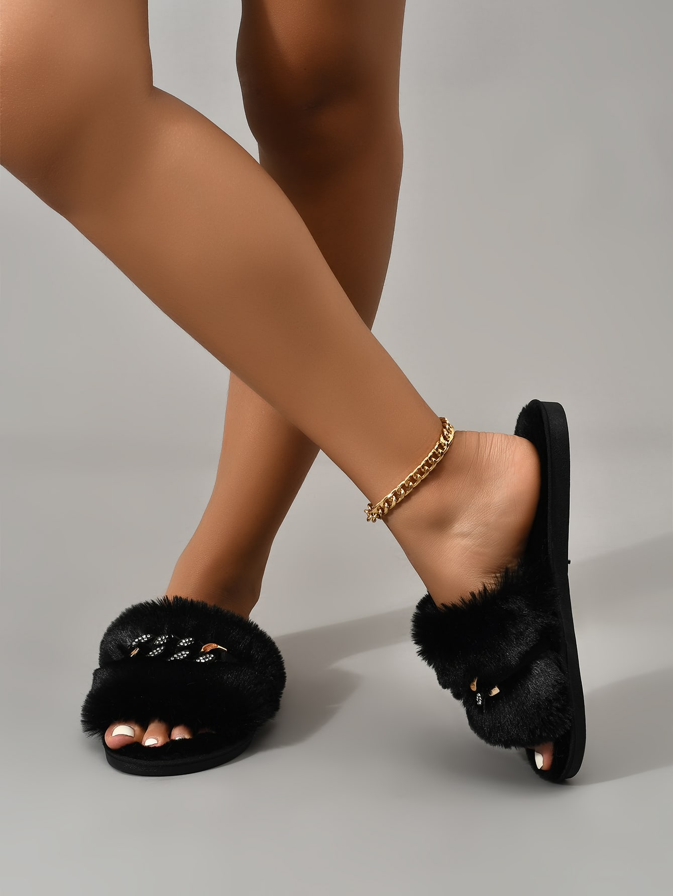 In Black Women Home Slippers