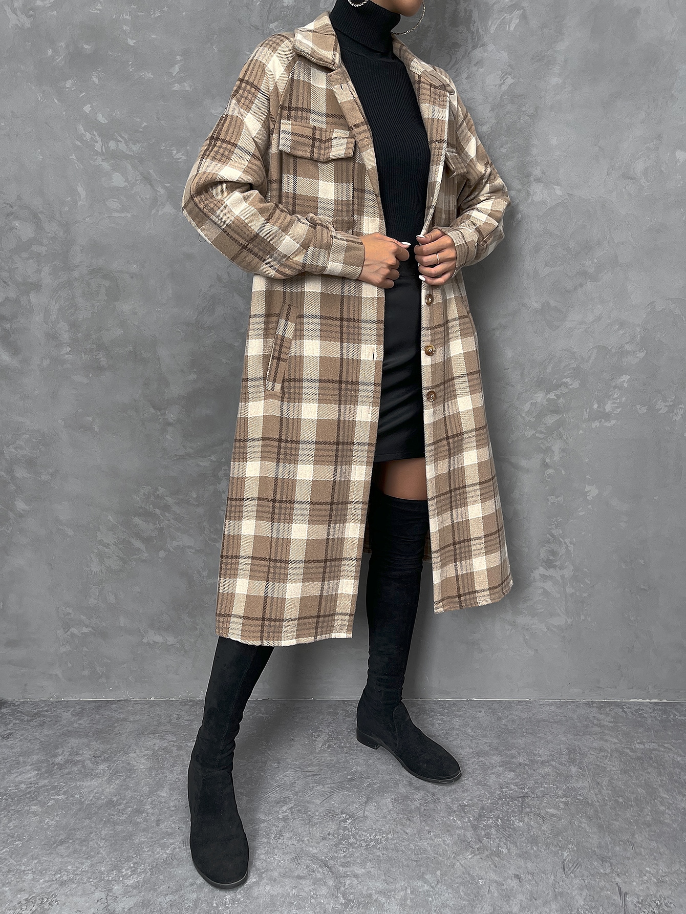 In Long Sleeve Women Coats