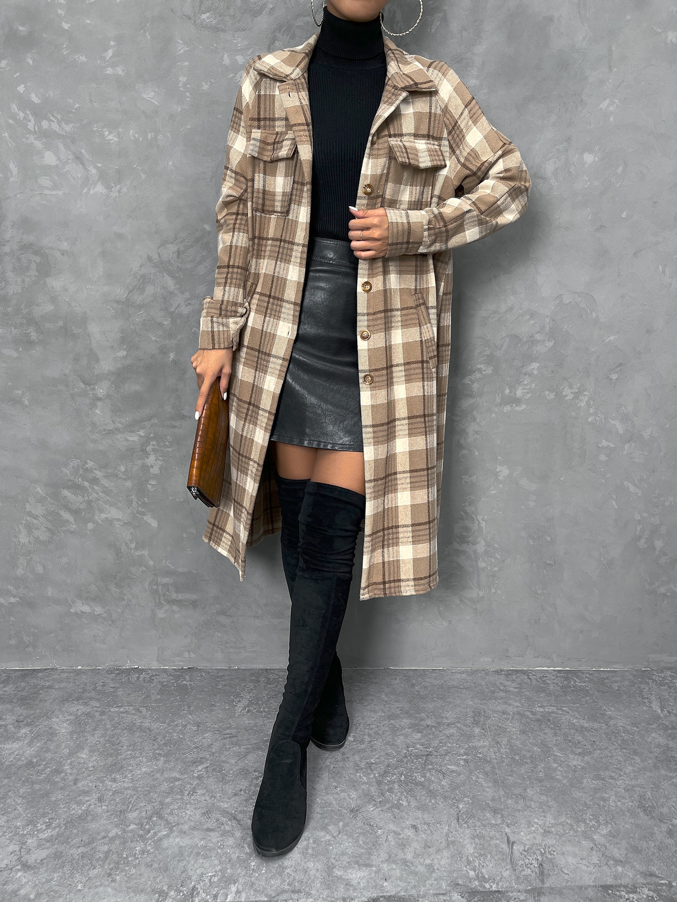 In Long Sleeve Women Coats