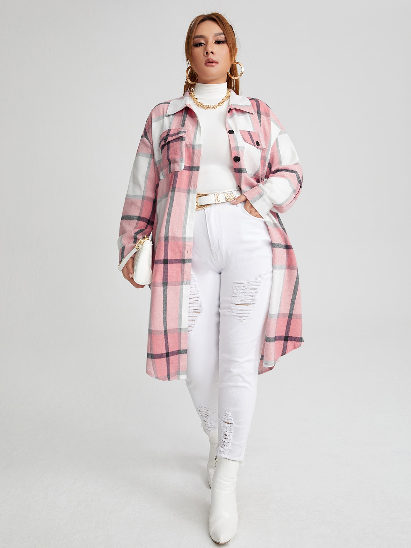 In Casual Plus Size Coats