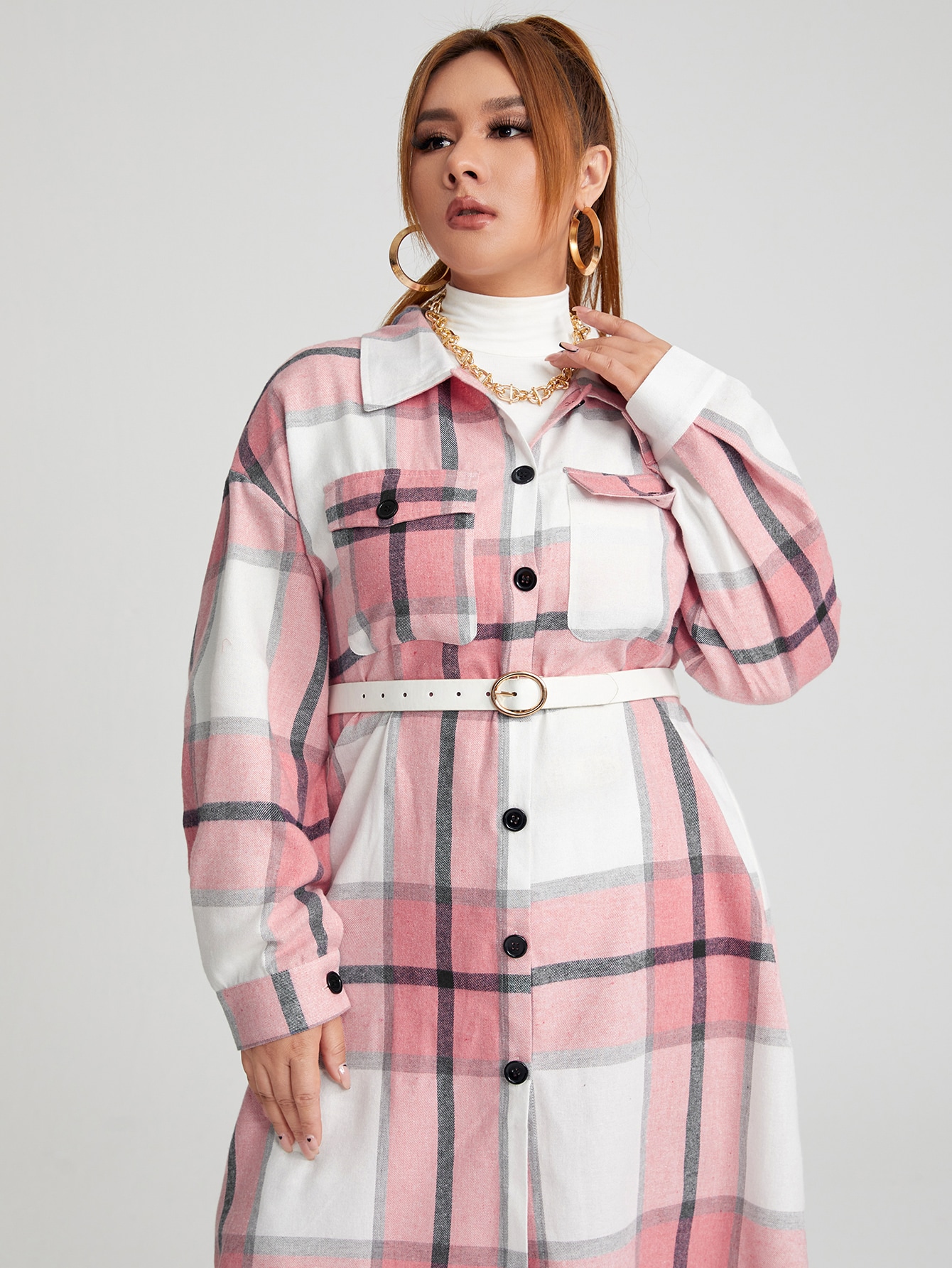 In Casual Plus Size Coats