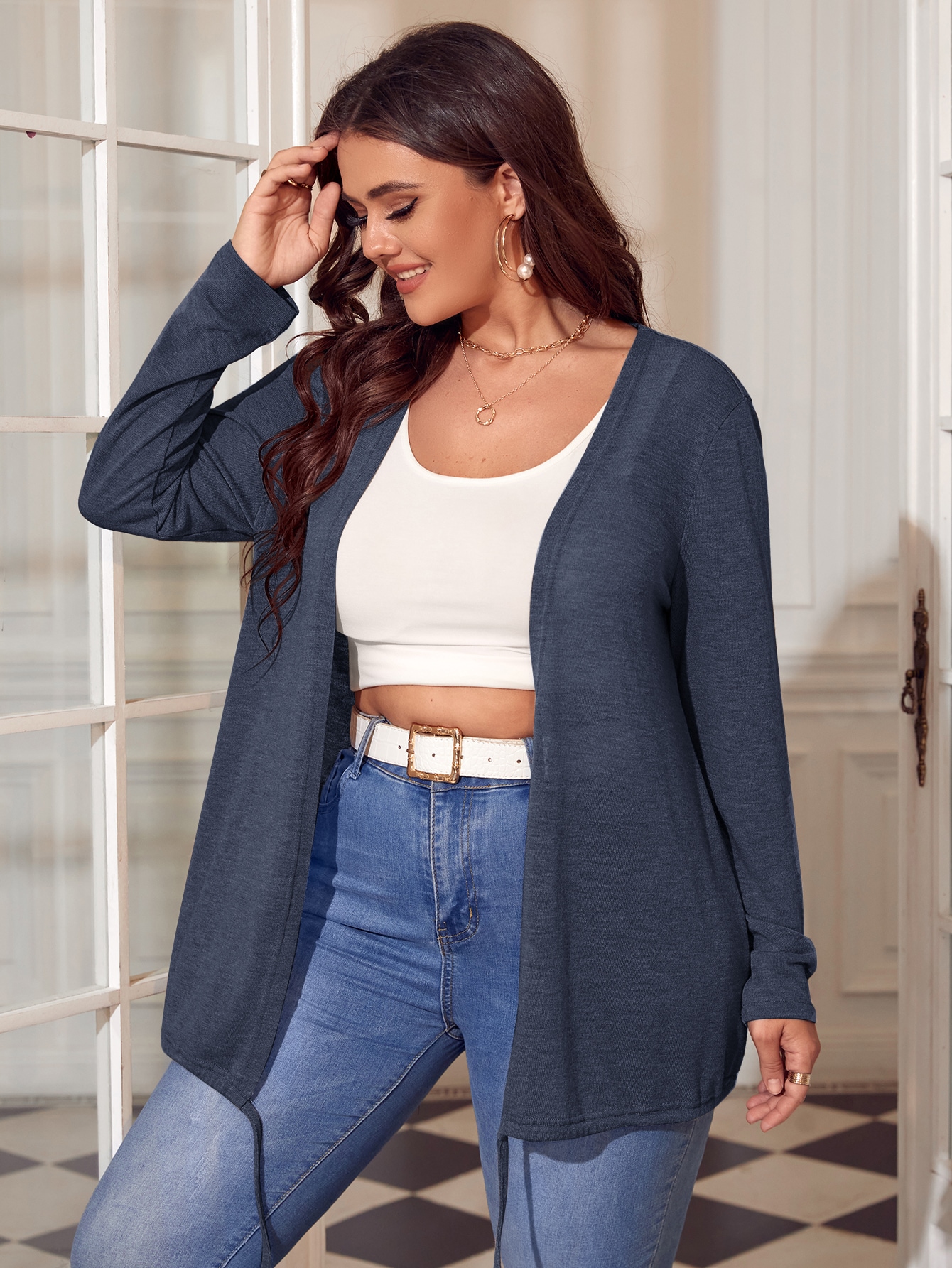 In Casual Plus Size Coats