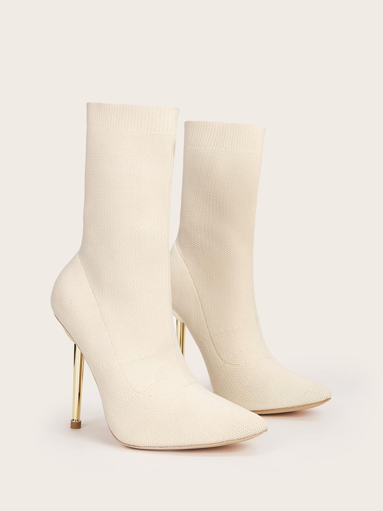 In White Women Mid-Calf Boots