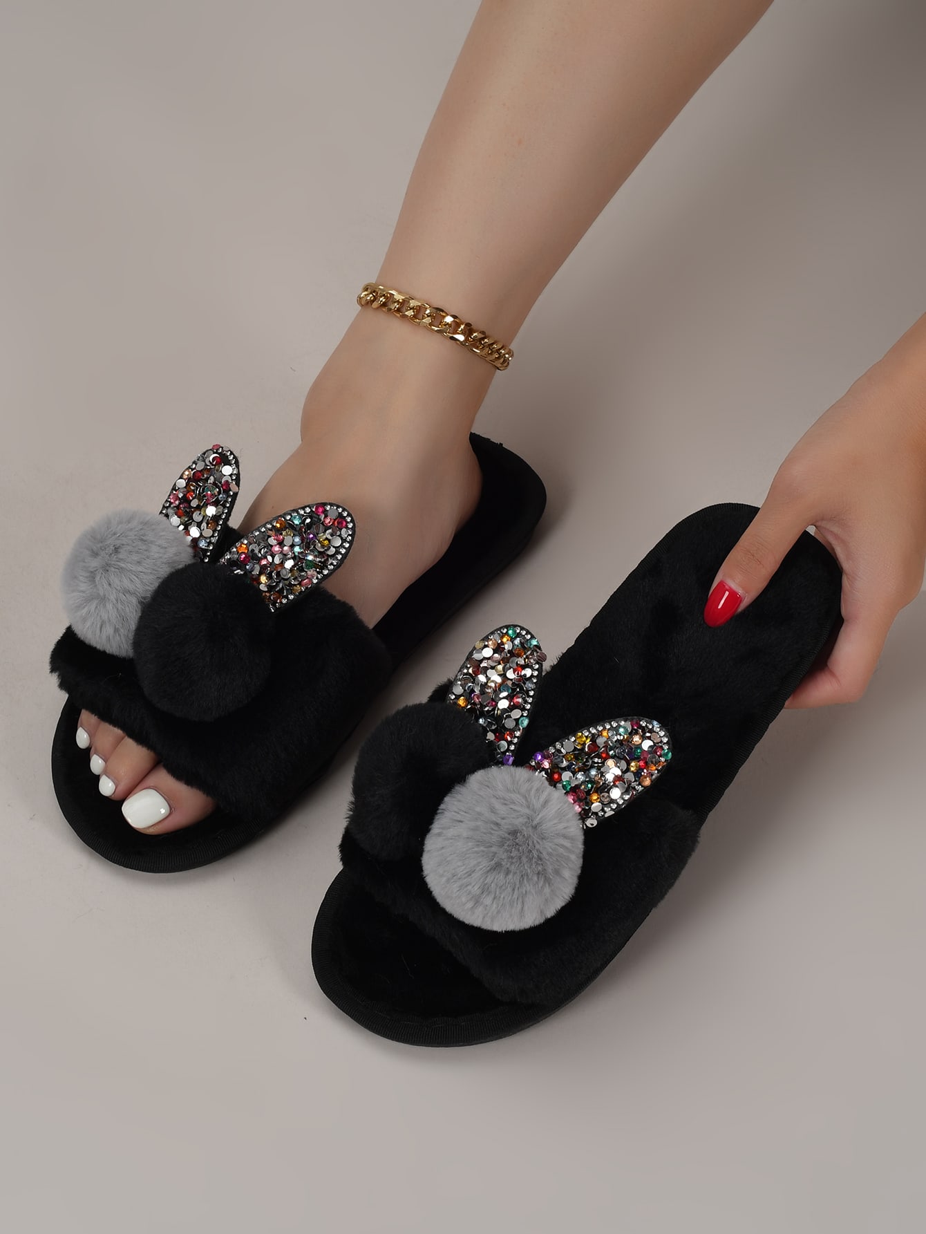 In Black Women Home Slippers