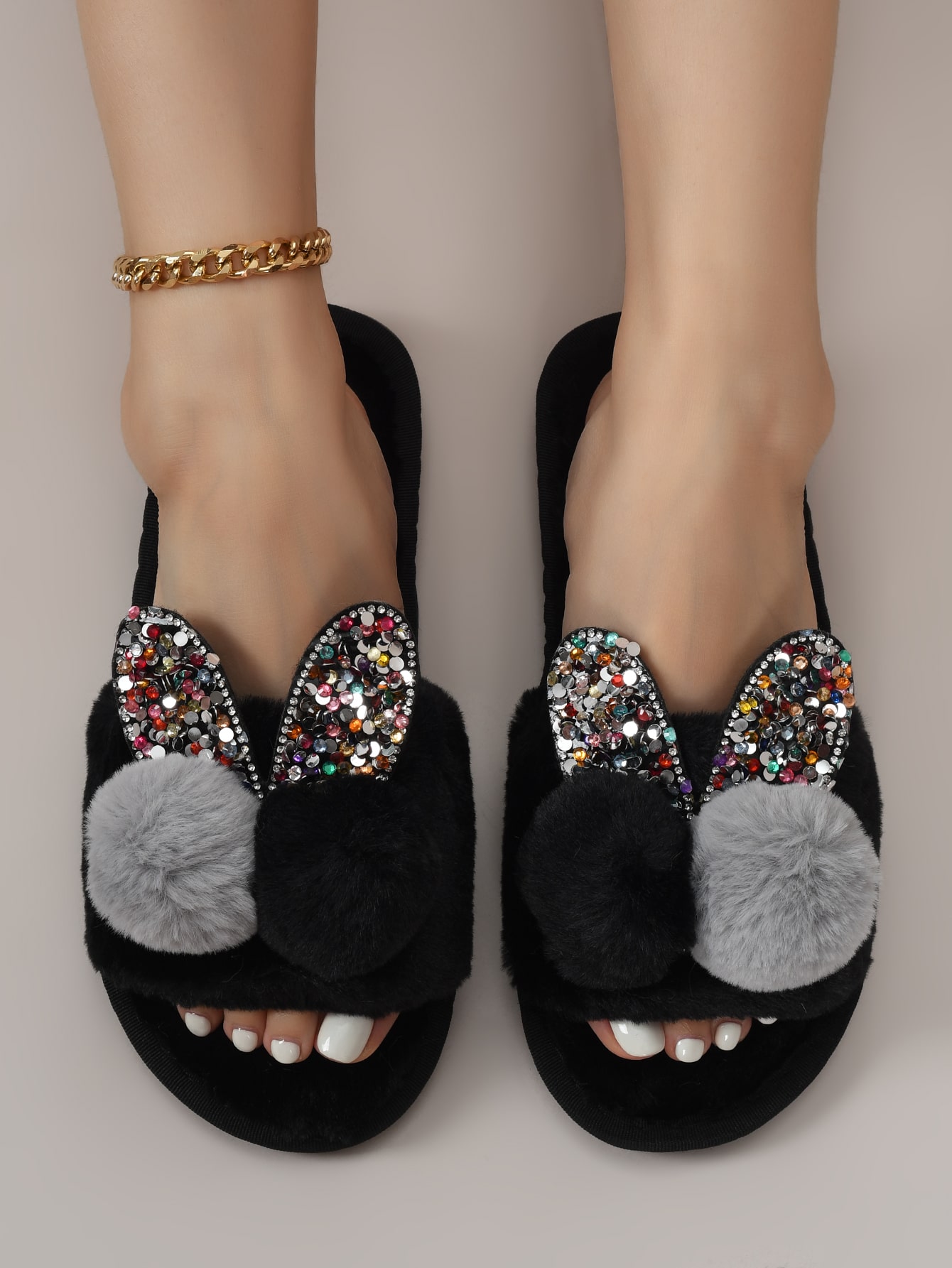 In Black Women Home Slippers