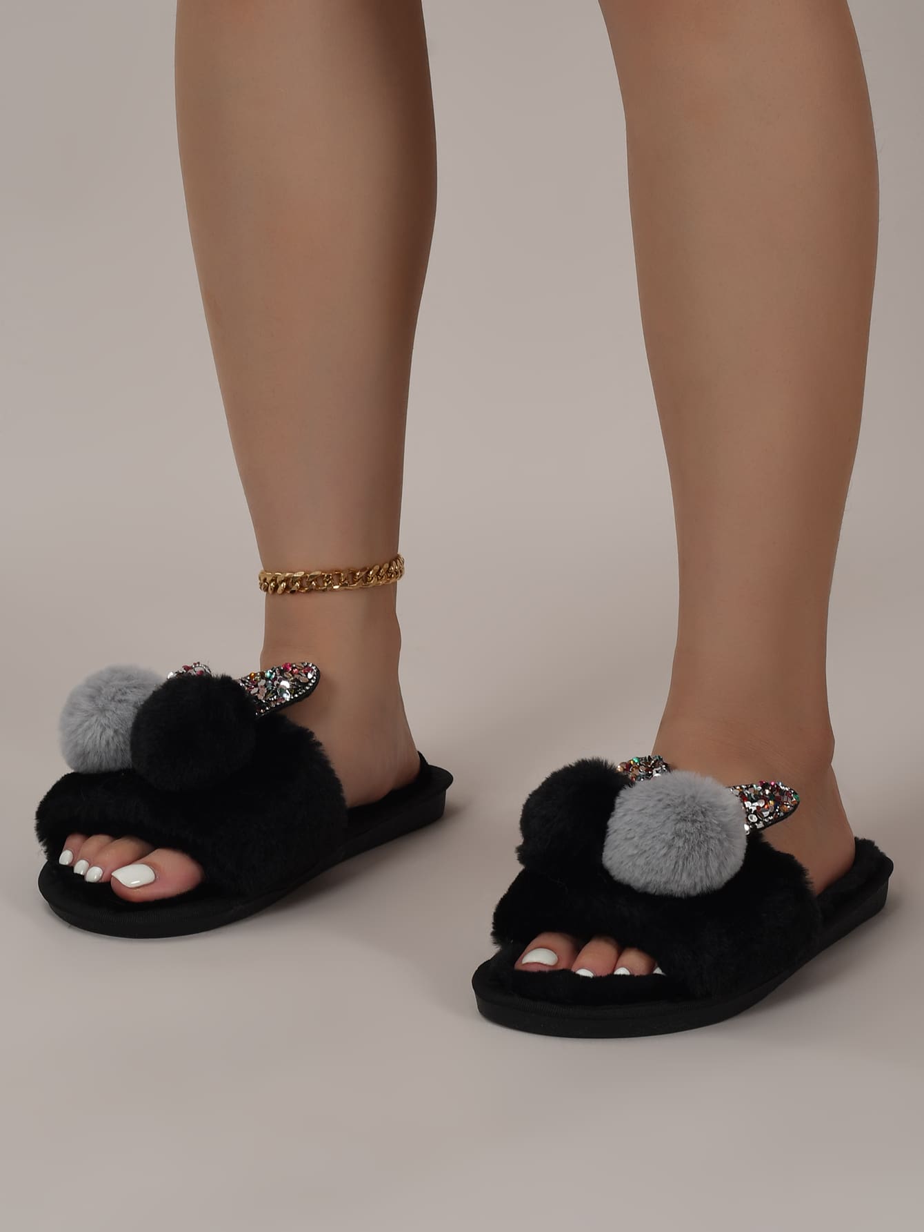 In Black Women Home Slippers