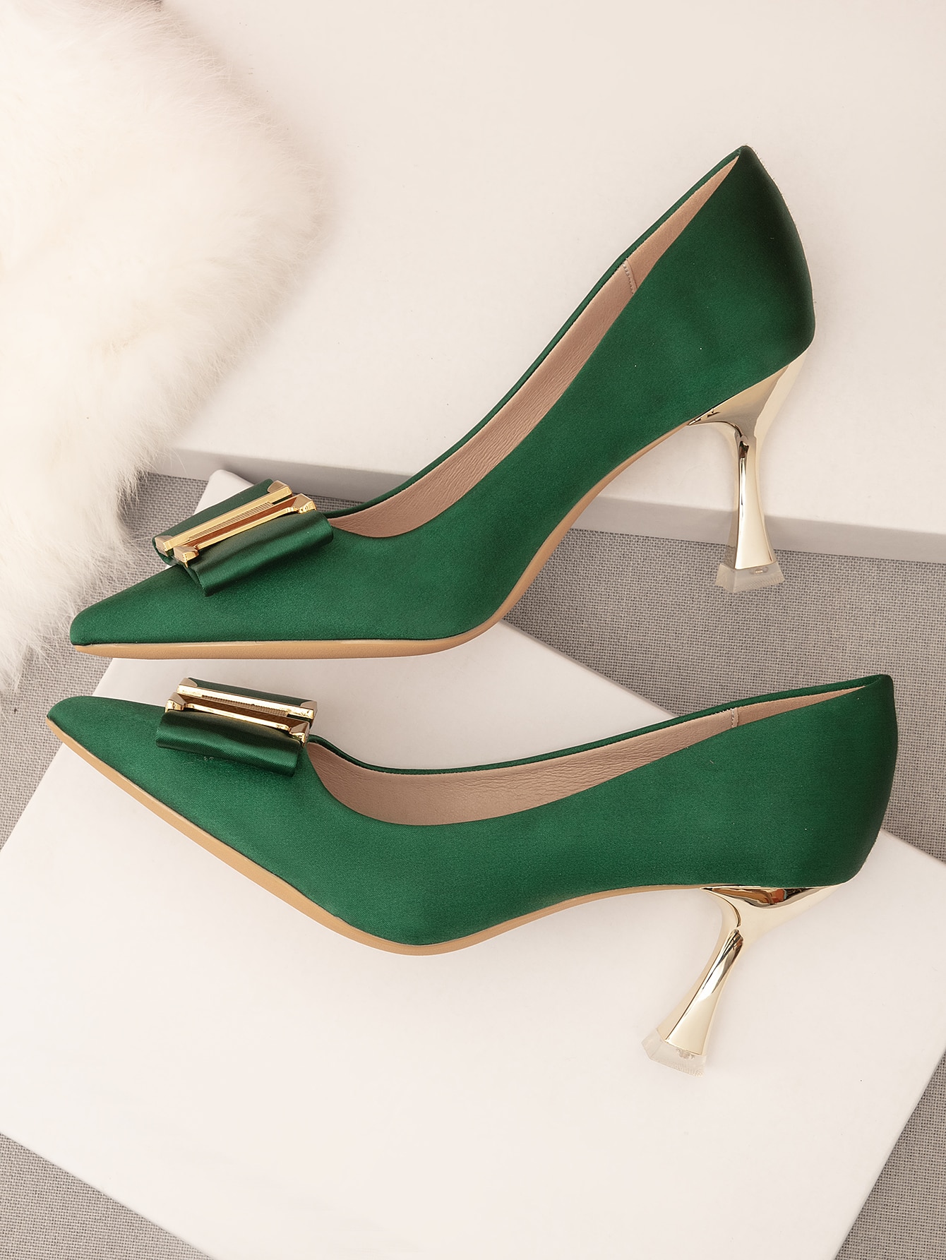 In Green Women Pumps