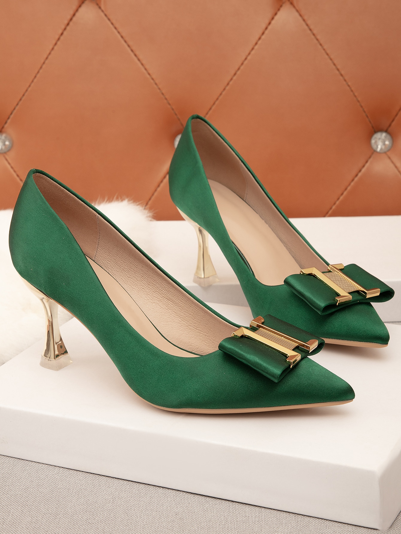 In Green Women Pumps