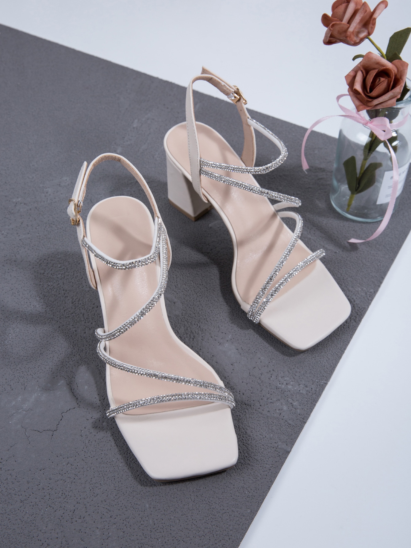 In Beige Women Heeled Sandals