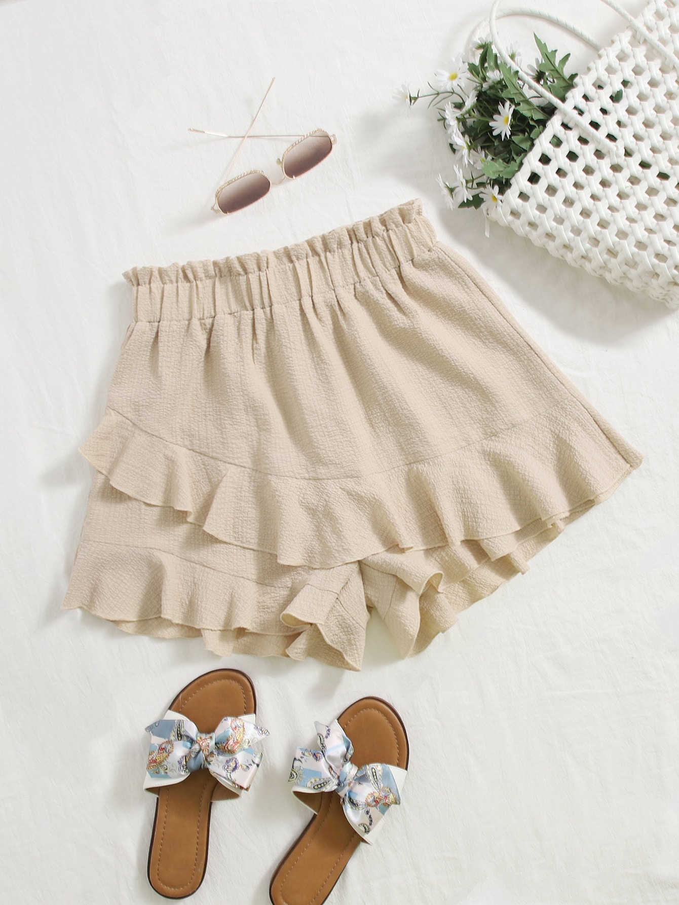 In Beige Women Shorts