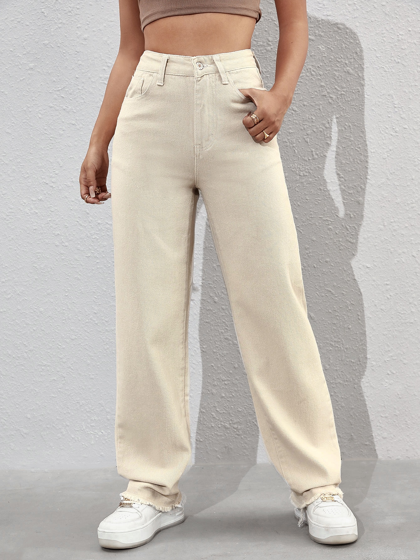 In Beige Women Jeans