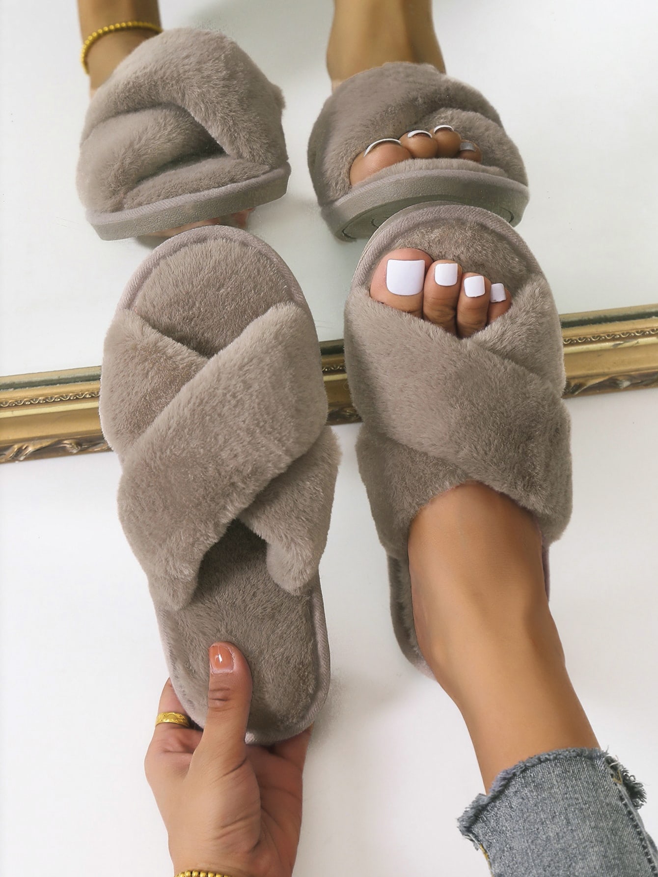 In Khaki Women Home Slippers