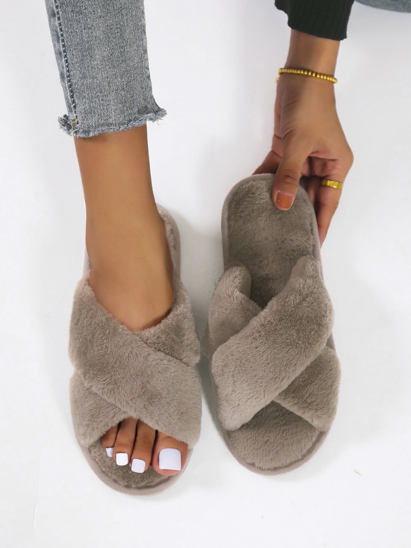 In Khaki Women Home Slippers