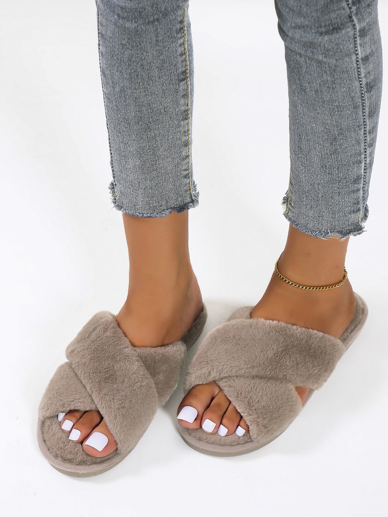 In Khaki Women Home Slippers