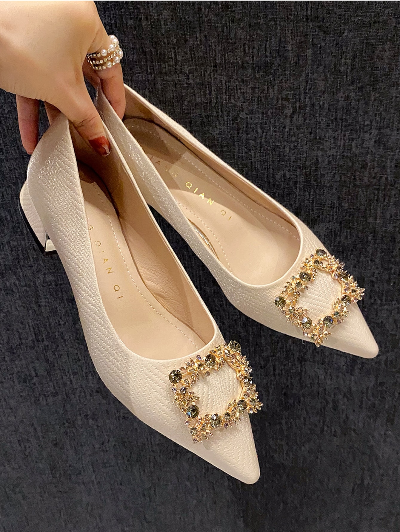 In Beige Women Flats