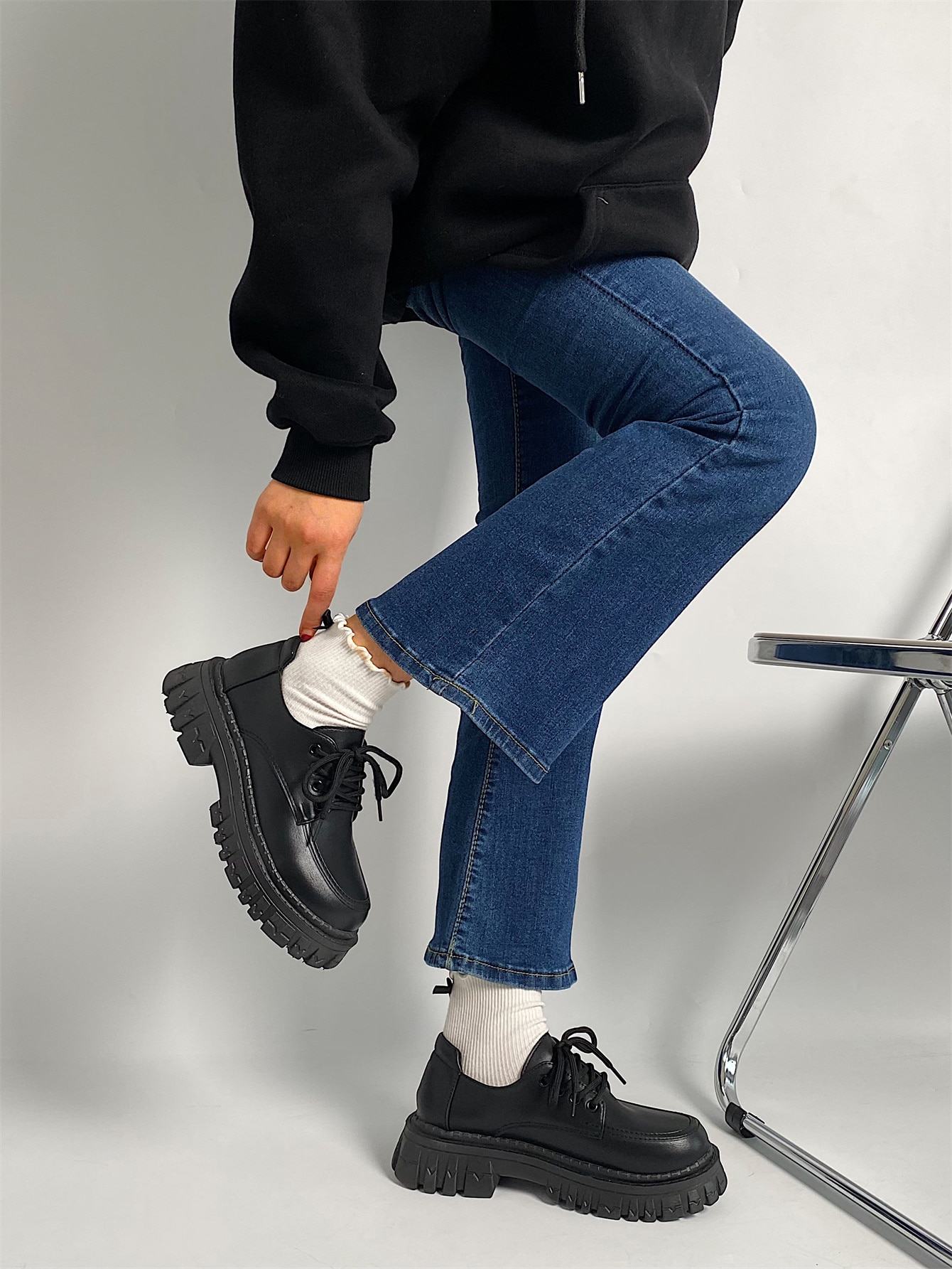 In Black Women Wedges & Flatform